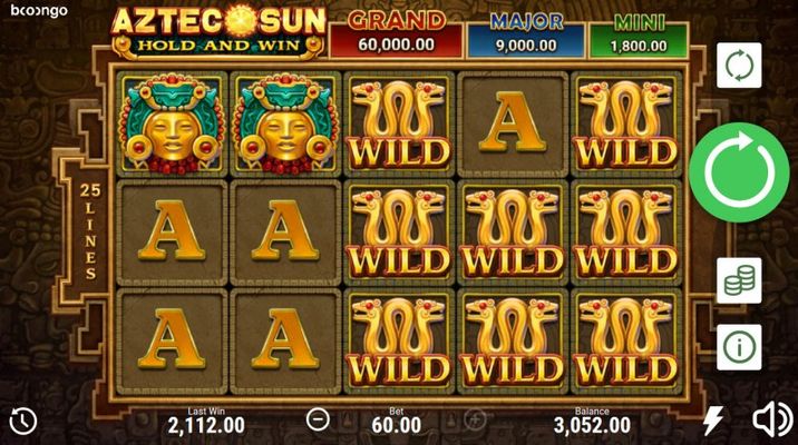 Aztec Sun Hold and Win :: Multiple winning combinations lead to a big win