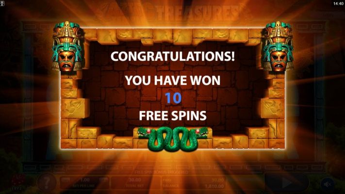 10 Free Spins Awarded