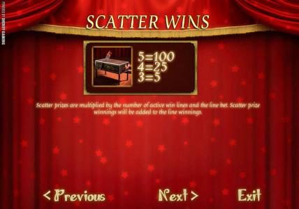 SCATTER WIND - scatter prizes are multiplied by the number of active win lines and the line bet.