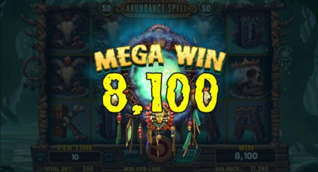 An 8,100 Mega Win Awarded.