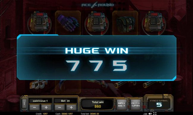 A 775 coin huge win