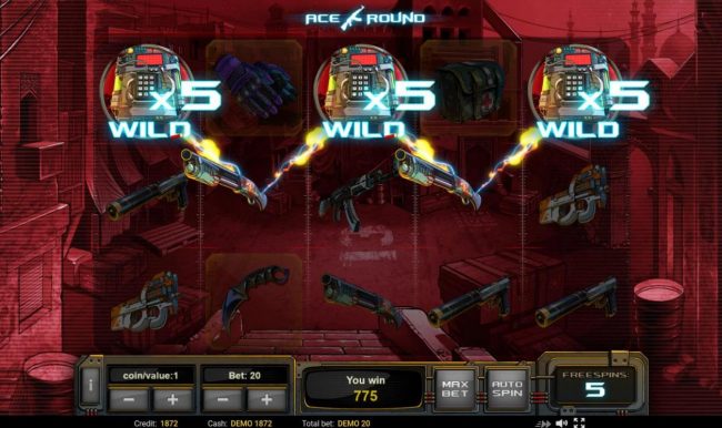 Wild multipliers triggers a big win during the free spins feature