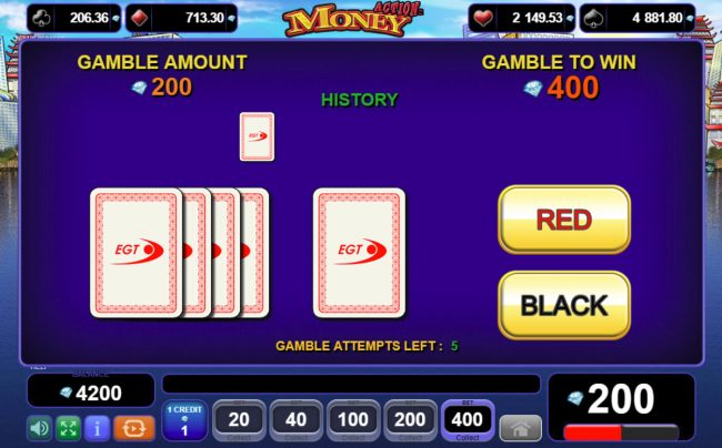 Red or Black Gamble feature