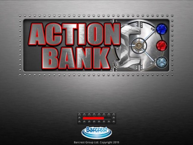 Splash screen - game loading - Game is themed a combination of banking and tic-tac-toe.