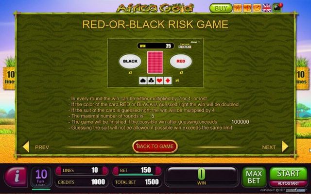 Red-Or-Black Risk Game Rules