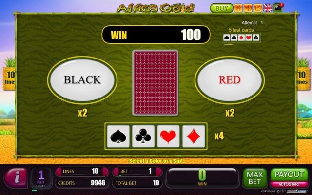 Red-Or-Black Risk Game - To gamble any win press Gamble then select Red or Black.