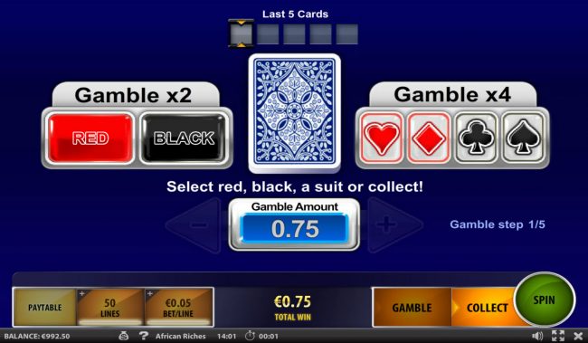 Gamble Feature Game Board