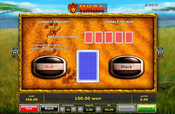 Gamble Feature Game Board