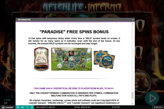 Paradise Free Spins Bonus