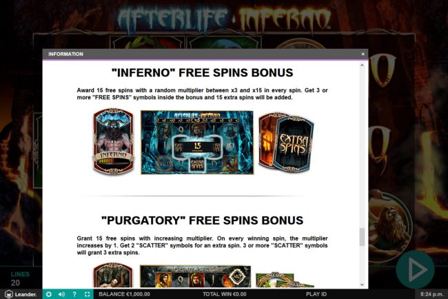 Inferno Free Spins Bonus