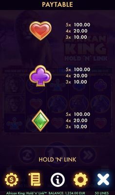 Low Value Symbols Paytable