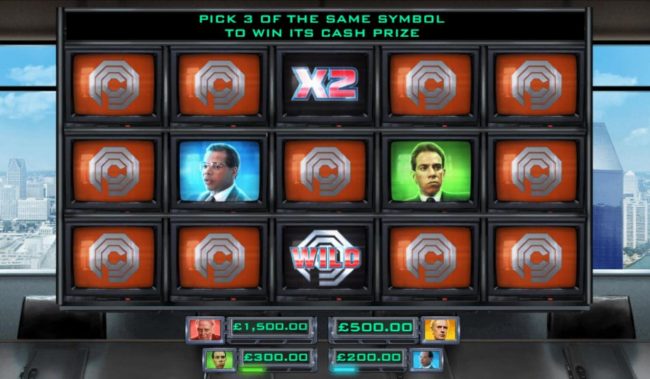 Pick 3 of the same symbol to win