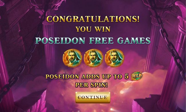 Poseidon Free Games with up to 5 wilds per spin.
