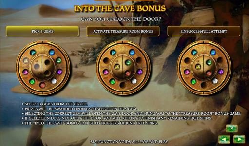 into the cave bonus rules