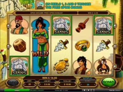 three free spins symbols triggers bonus feature.