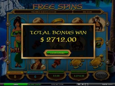 total free spins bonus win 2712 coin jackpot