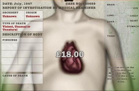 an $18 prize is awarded for dissecting the heart of the alien