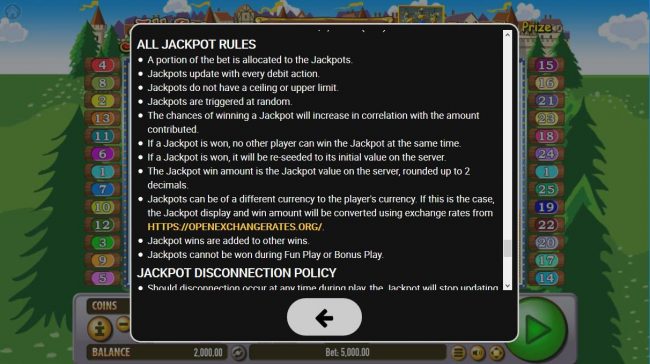 Jackpot Feature Rules