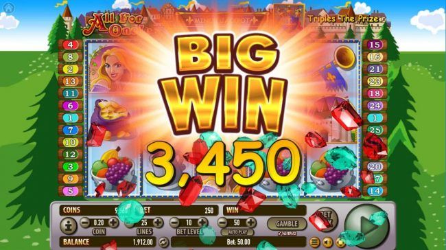 A 3450 coin big win