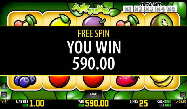 Total Free Spins Payout