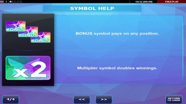Bonus Symbol and 2x Multiplier