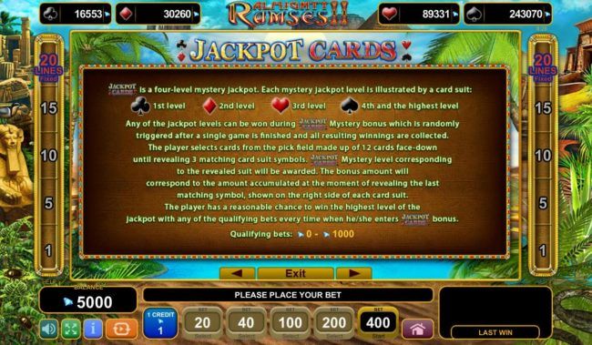 Jackpot Cards Rules