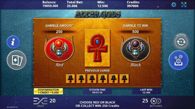 Red or Black Gamble feature