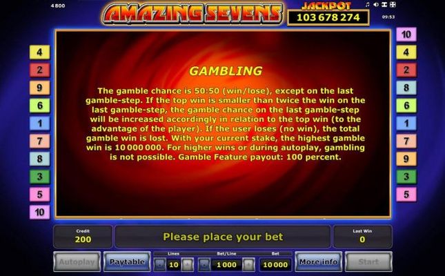 Gambling Feature Rules