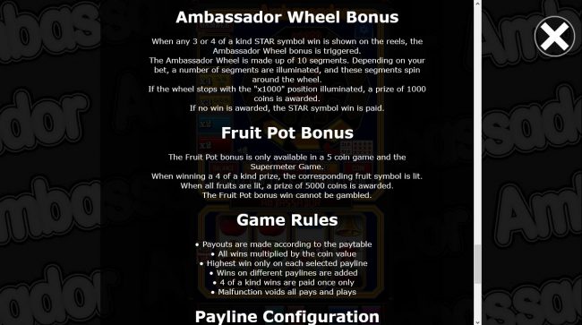 Bonus Game Rules