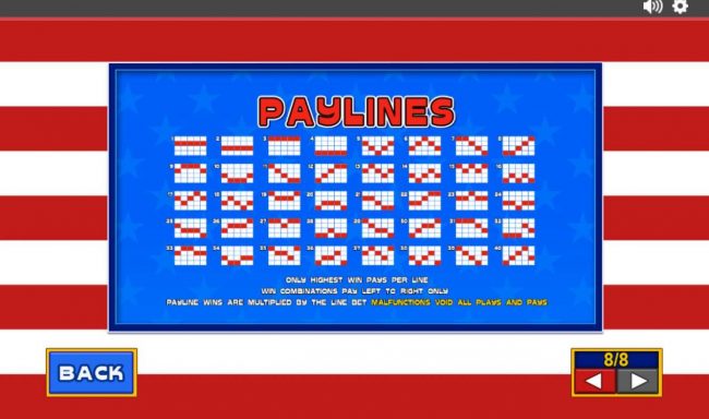 Payline Diagrams 1-40