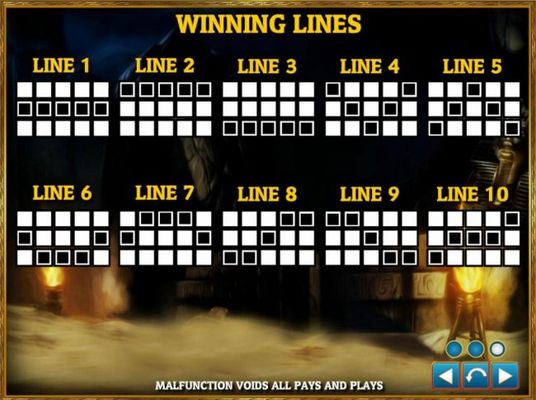 Winning Lines Diagrams 1-10