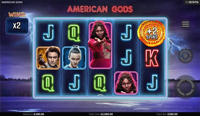 American Gods :: 2 additional free spins awarded