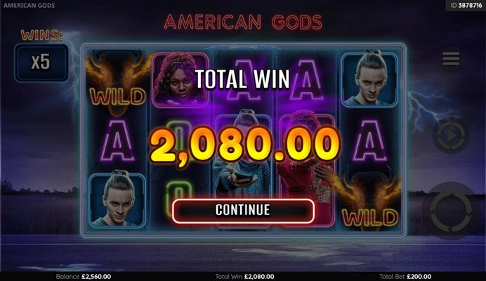 American Gods :: Total Free Games Payout