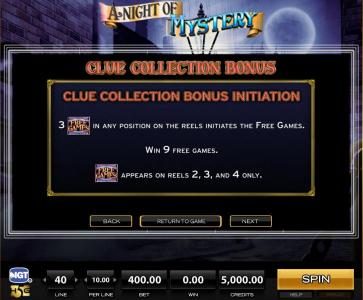 Clue Collection Bonus