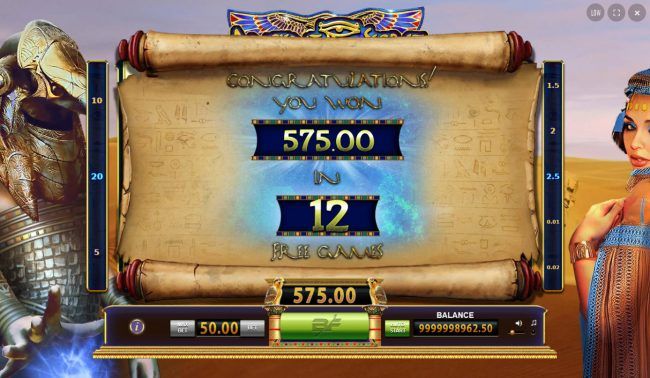 Total Free Spins Payout