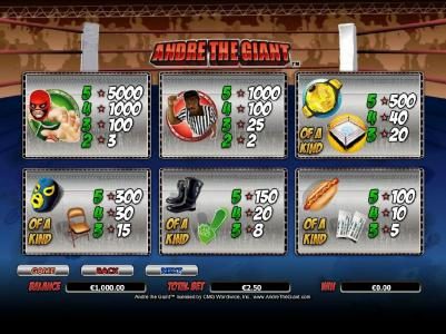 slot game symbols paytable