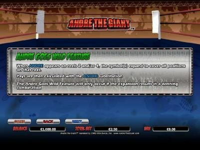 andre goes wild feature game rules