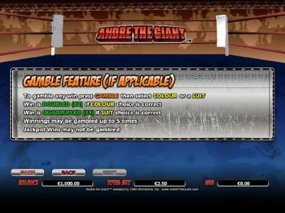 how to play the gamble feature
