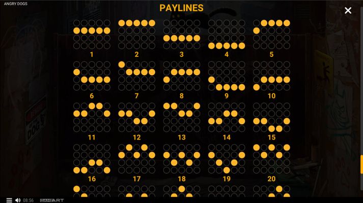 Paylines 1-25