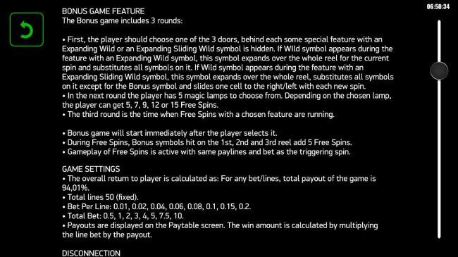 Bonus Game Rules