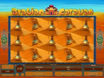 Desert Jars Bonus Feature Game Board