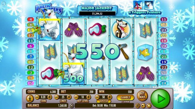 Multiple winning paylines