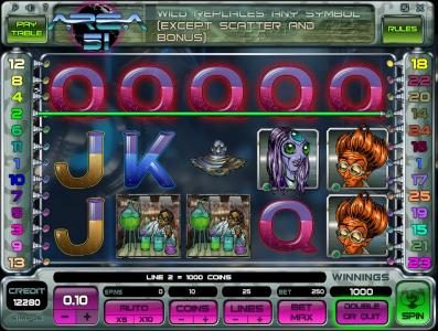 five of a kind triggers a 1000 jackpot