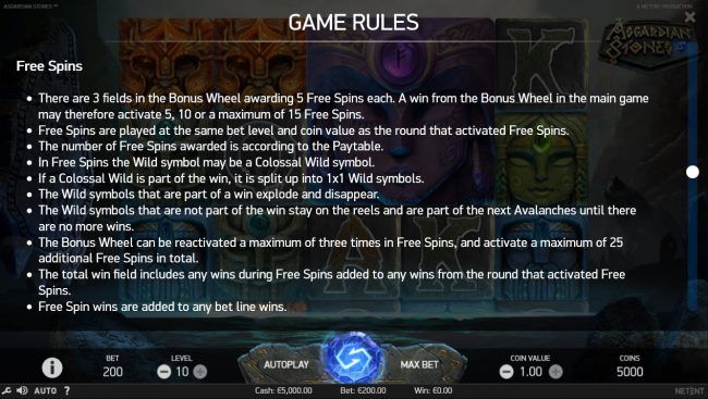 Free Spins Rules