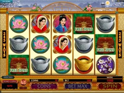 three scatter symbols trigger free spins