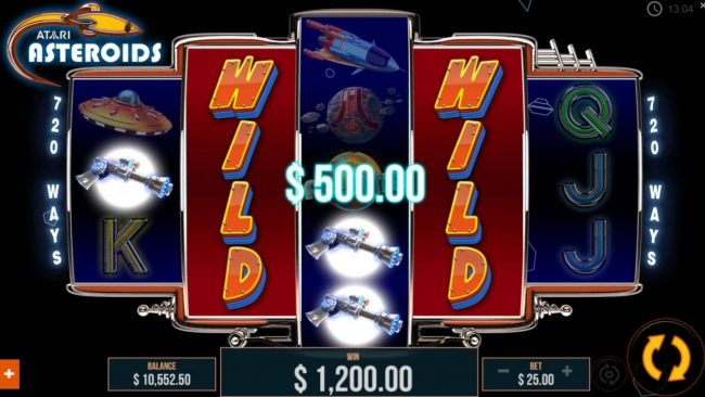 Stacked wilds trigger a 500 payout