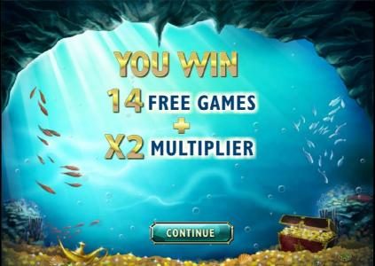 14 free spins with a 2x multiplier have been awarded