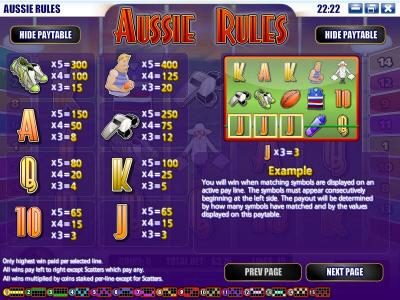 slot game symbols paytable