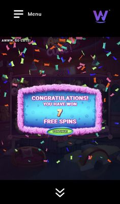 7 Free Spins Awarded