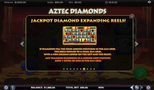 Jackpot Diamond Feature Expanding Reels